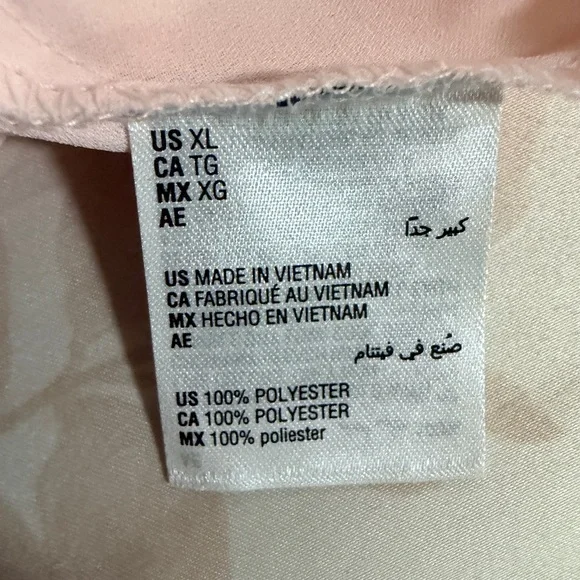 Blush Pink Wrap Blouse | Long Sleeve Draped V-Neck Top | Elegant Chiffon Style - Picture 9 of 11